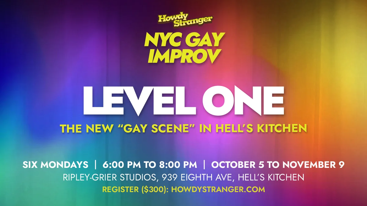 Poster for NYC Gay Improv Class: Level One