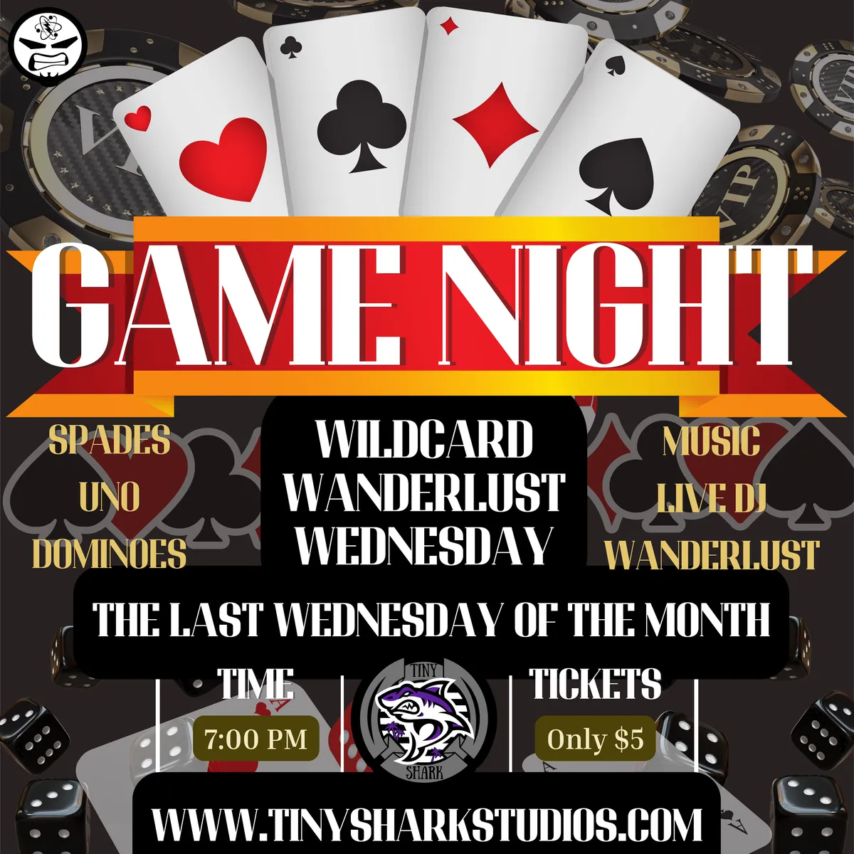 Poster for WILDCARD WEDNESDAY - GAME NIGHT - JUNE 24th