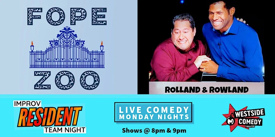 Poster for Improv Resident Teams! Fope Zoo & Rolland & Rowland
