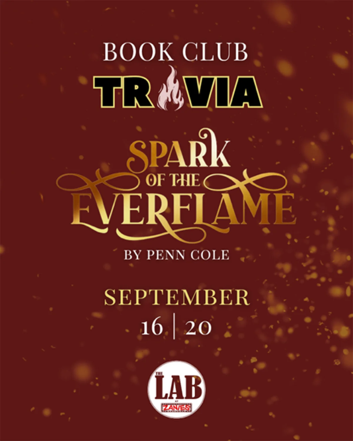 Poster for Book Club Trivia: Spark of the Everflame (Book 1) by Penn Cole