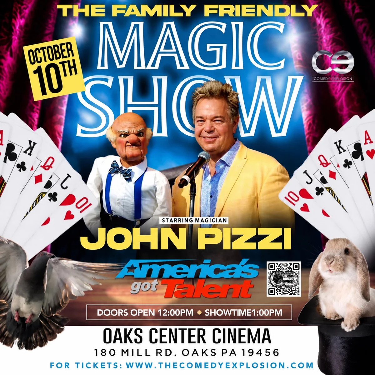Poster for The Family Friendly Magic Show with John Pizzi from Americas Got Talent