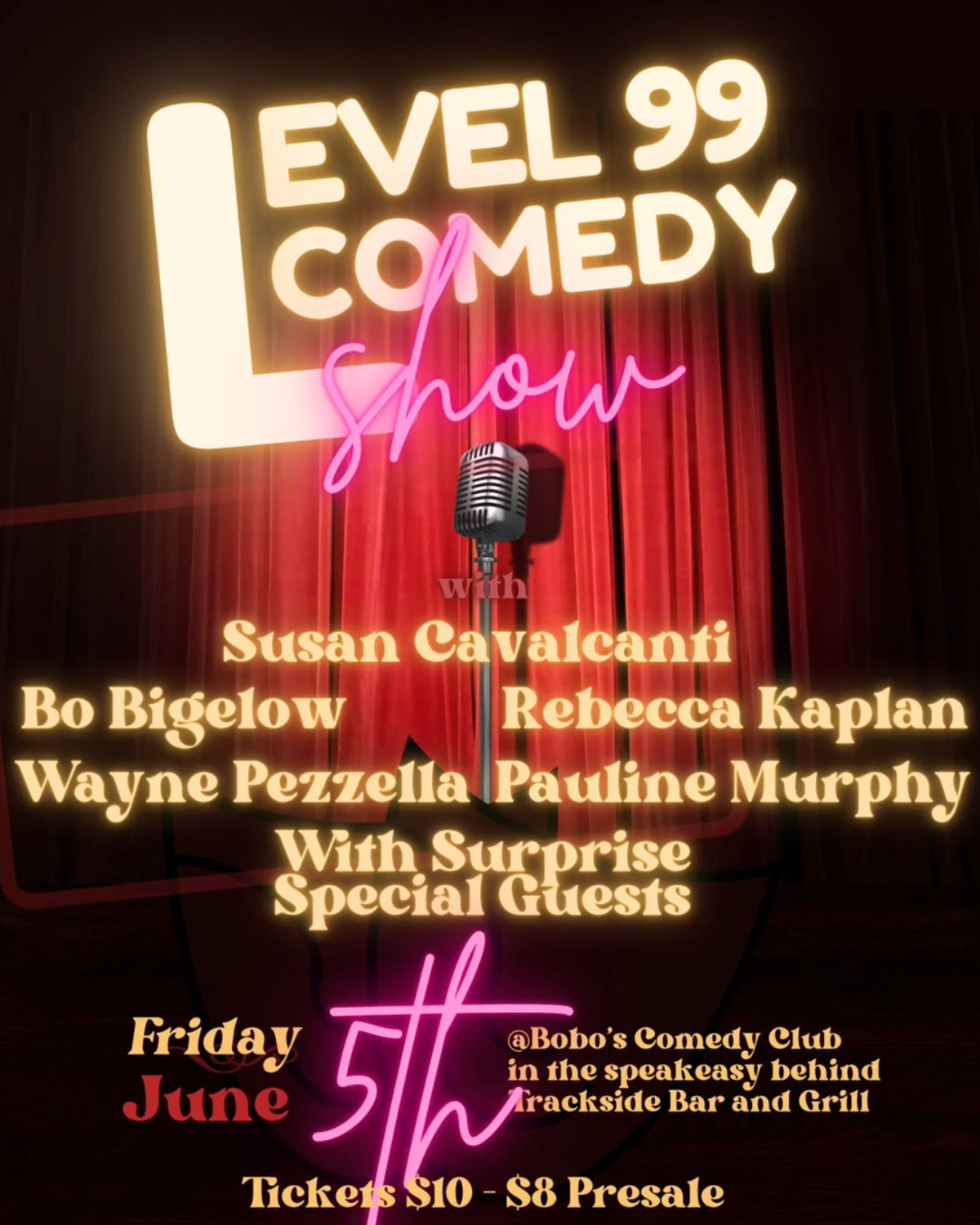 Poster for Level 99 Comedy Show