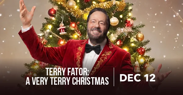 Poster for Terry Fator: A Very Terry Christmas 8PM Saturday, December 12, 2026