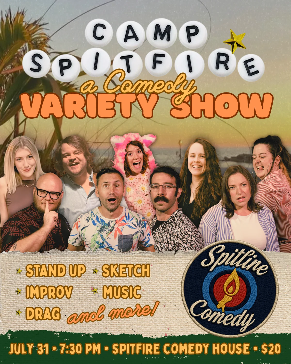 Poster for Camp Spitfire - A Comedy Variety Show
