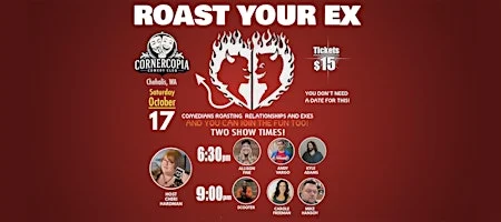 Poster for Roast Your Ex Comedy show!