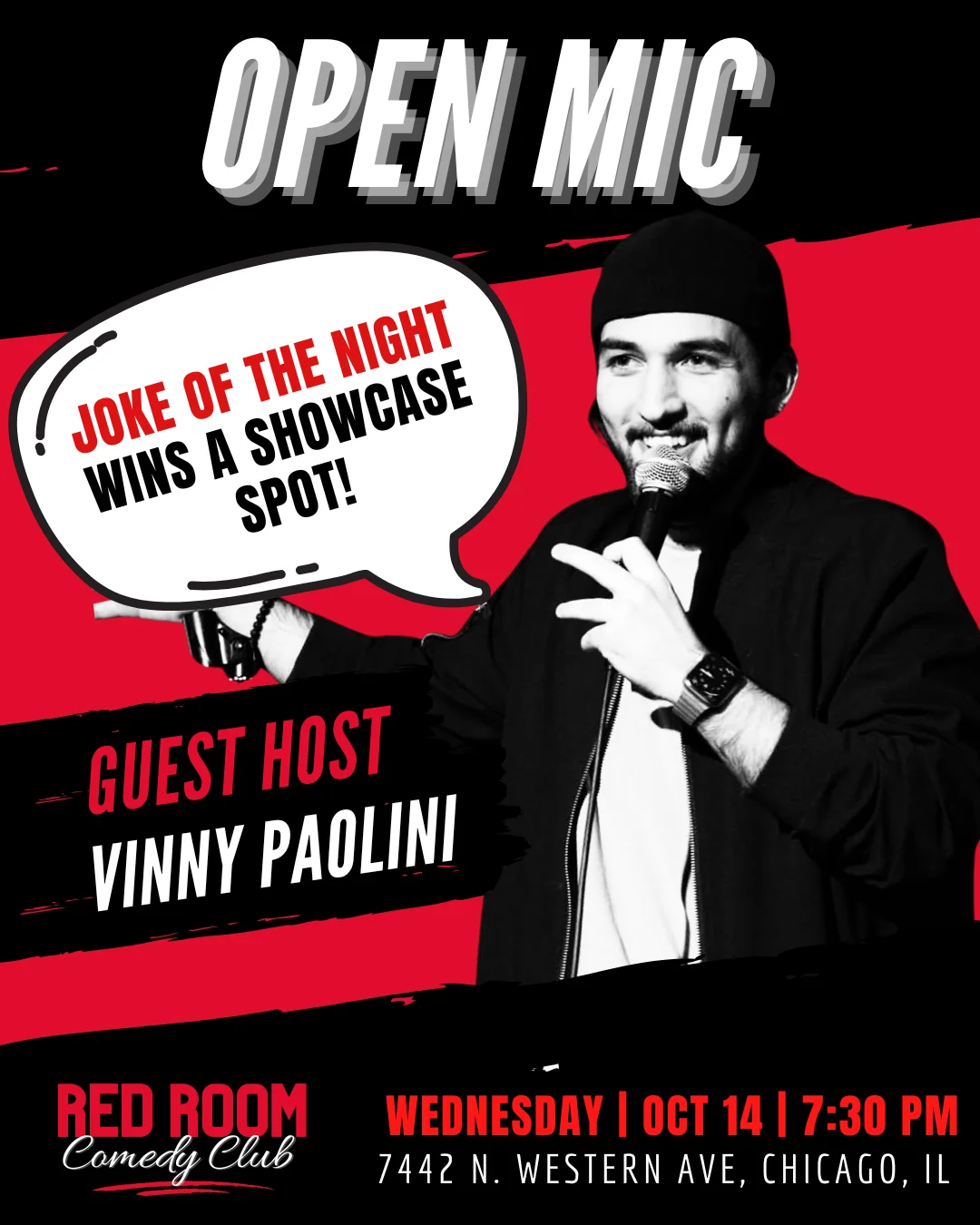 Poster for RED ROOM OPEN MIC