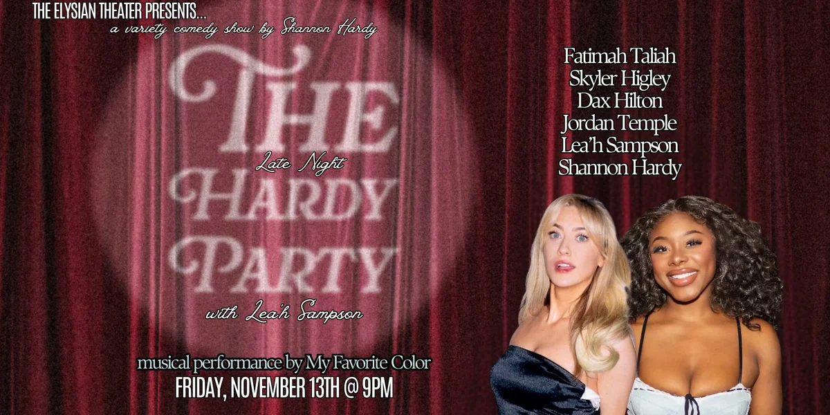 Poster for The Late Night Hardy Party with Lea'h Sampson