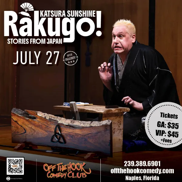 Poster for Katsura Sunshine's Rakugo (Japanese Comedic Storytelling) Live in Naples, Florida!