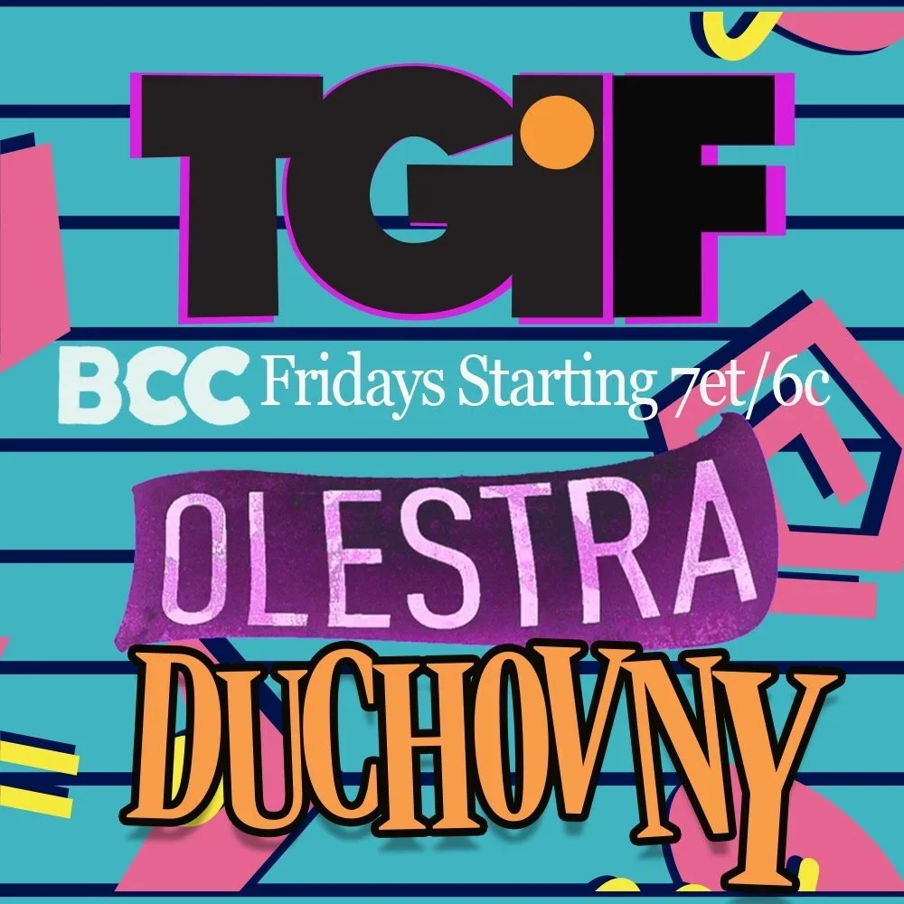 Poster for TGIF with Duchovny & Olestra