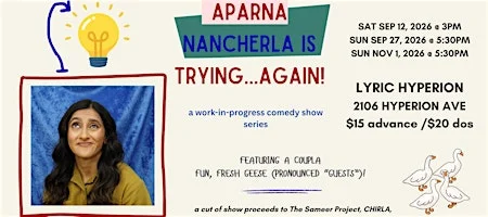 Poster for Aparna Nancherla is Trying (Again)!