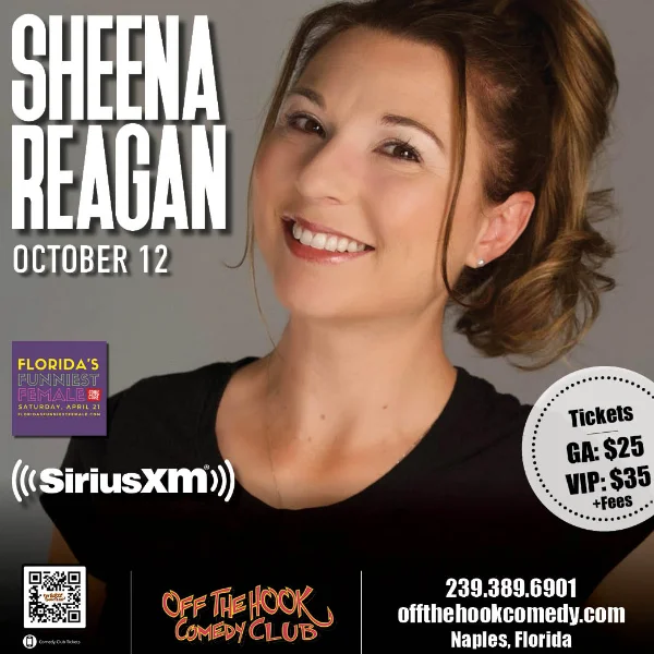 Poster for Comedian Sheena Reagan Live in Naples, Florida!