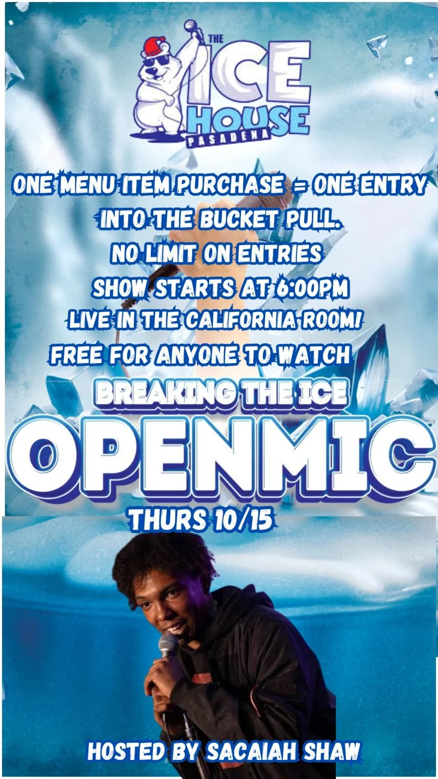 Poster for Breaking the Ice Open Mic