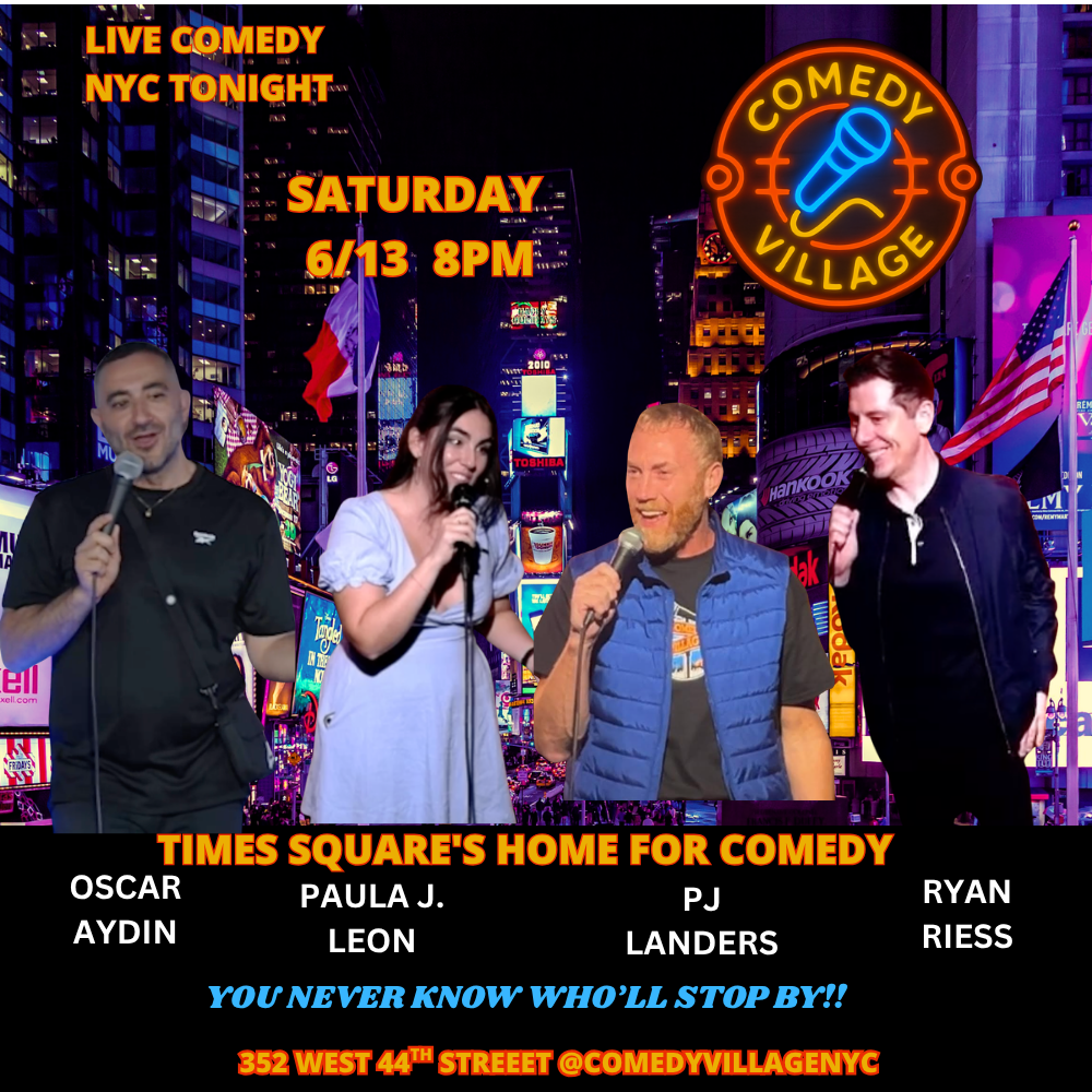 Poster for Times Square Comedy | Saturday, June 13th @8 PM