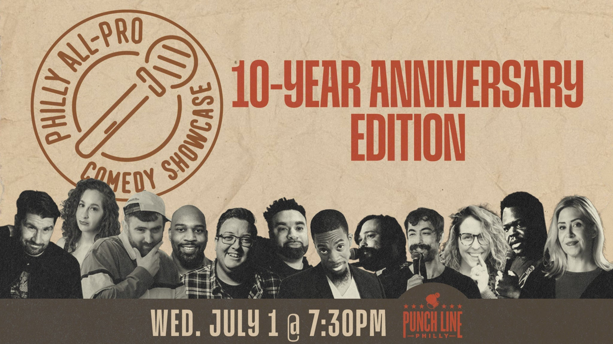 Poster for Philly All-Pro Comedy Showcase: 10-Year Anniversary Edition