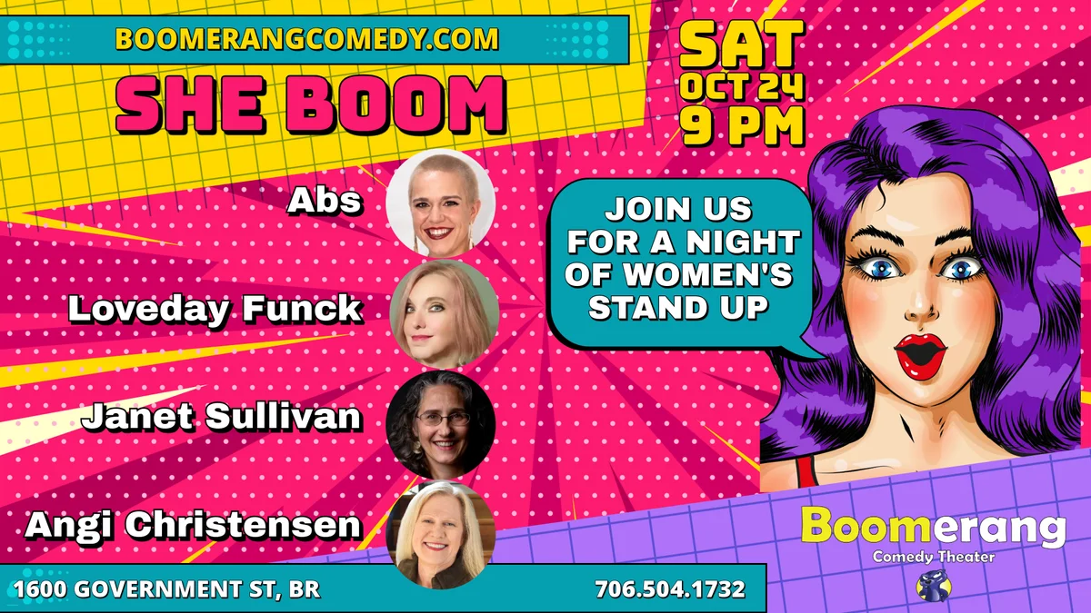 Poster for SHE BOOM - Women's Stand Up Comedy