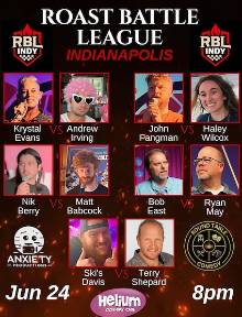 Poster for Upstairs at Helium: Roast Battle League