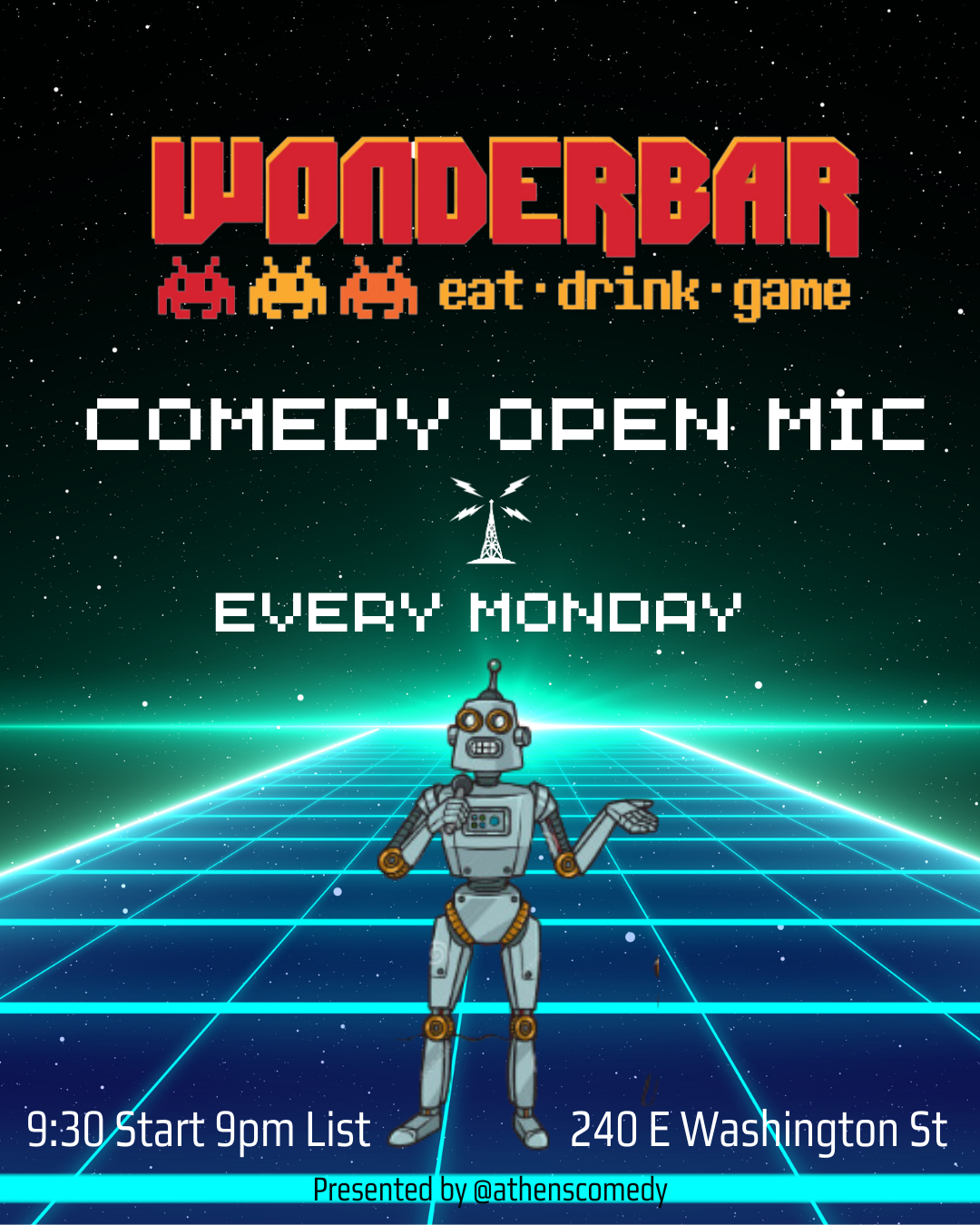 Poster for Wondermic Open Mic at Wonder Bar
