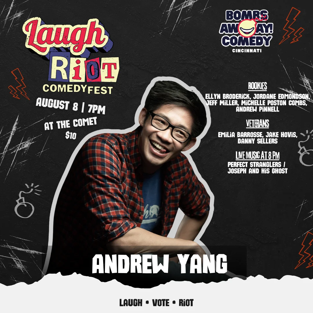Poster for Laugh Riot Comedy Fest | ANDREW YANG