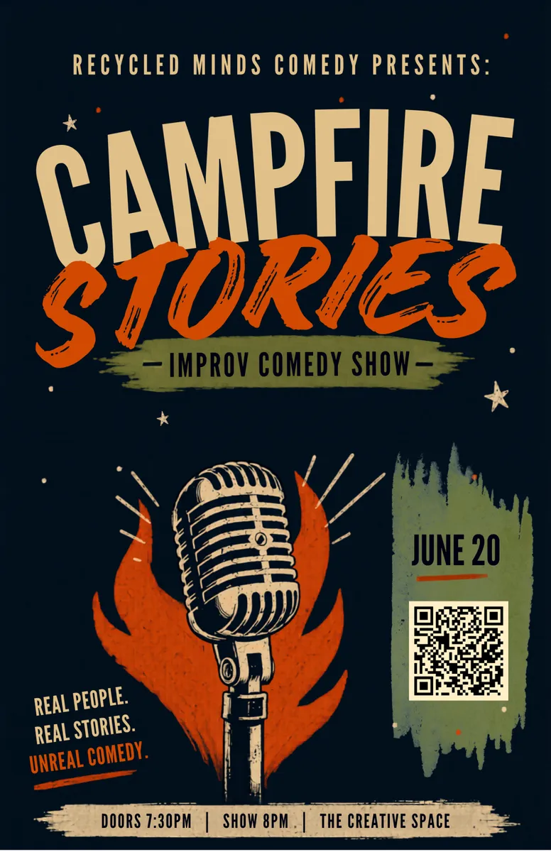 Poster for Campfire Stories Improv Show