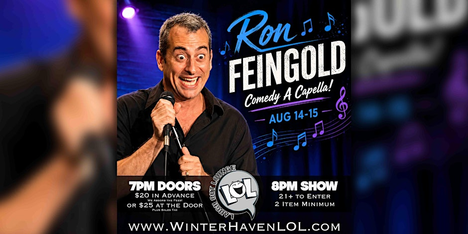 Poster for Ron Feingold's Comedy A Capella!