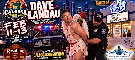 Poster for Caloosa Comedy Nights Special Event with Headliner Dave Landau
