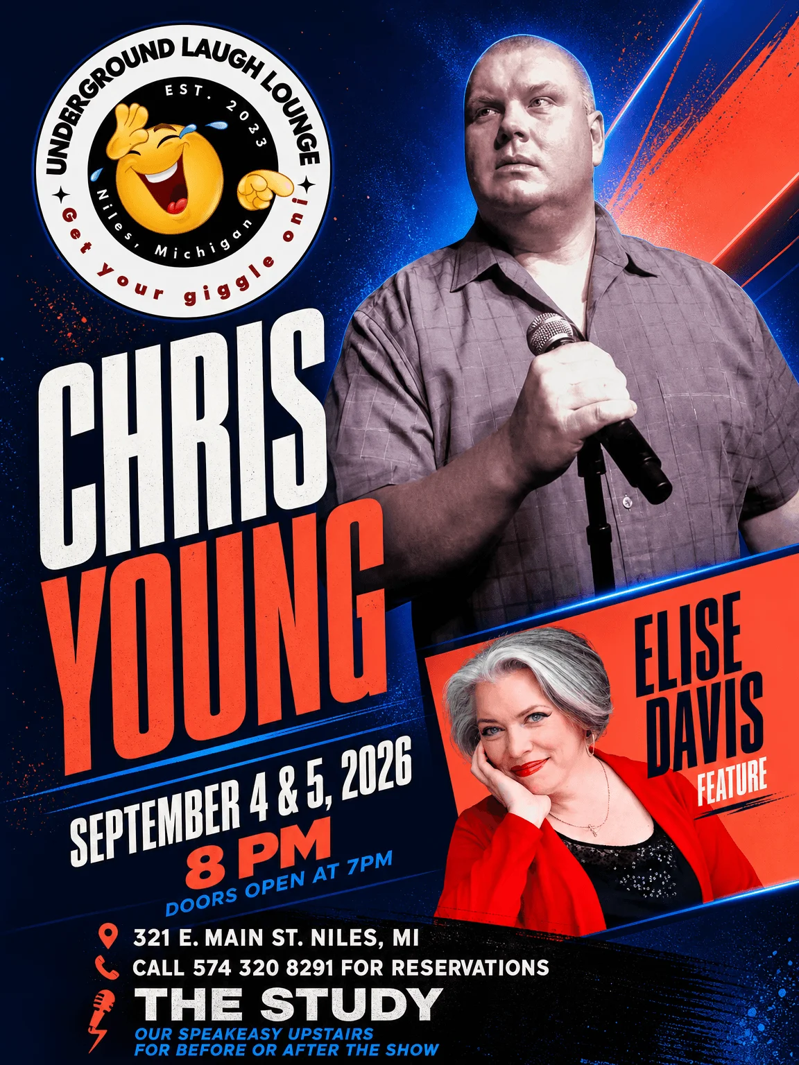 Poster for Chris Young & Elise Davis Friday 8:00pm Show
