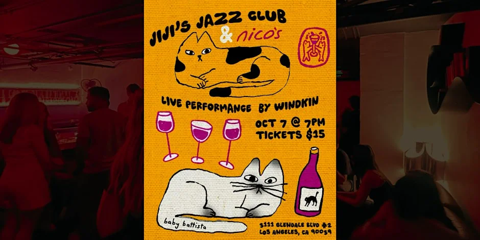 Poster for JIJI's Loves Nico's | Jazz downstairs @ nico's in atwater village