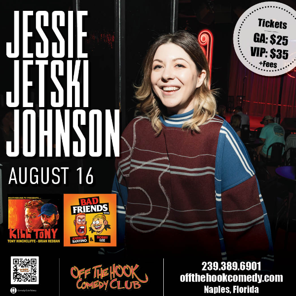 Poster for Comedian Jessie "Jetski" Johnson Live in Naples, Florida!