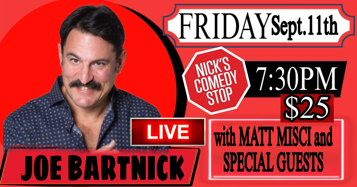 Poster for SPECIAL EVENT Joe Bartnick LIVE at Nicks 9/11