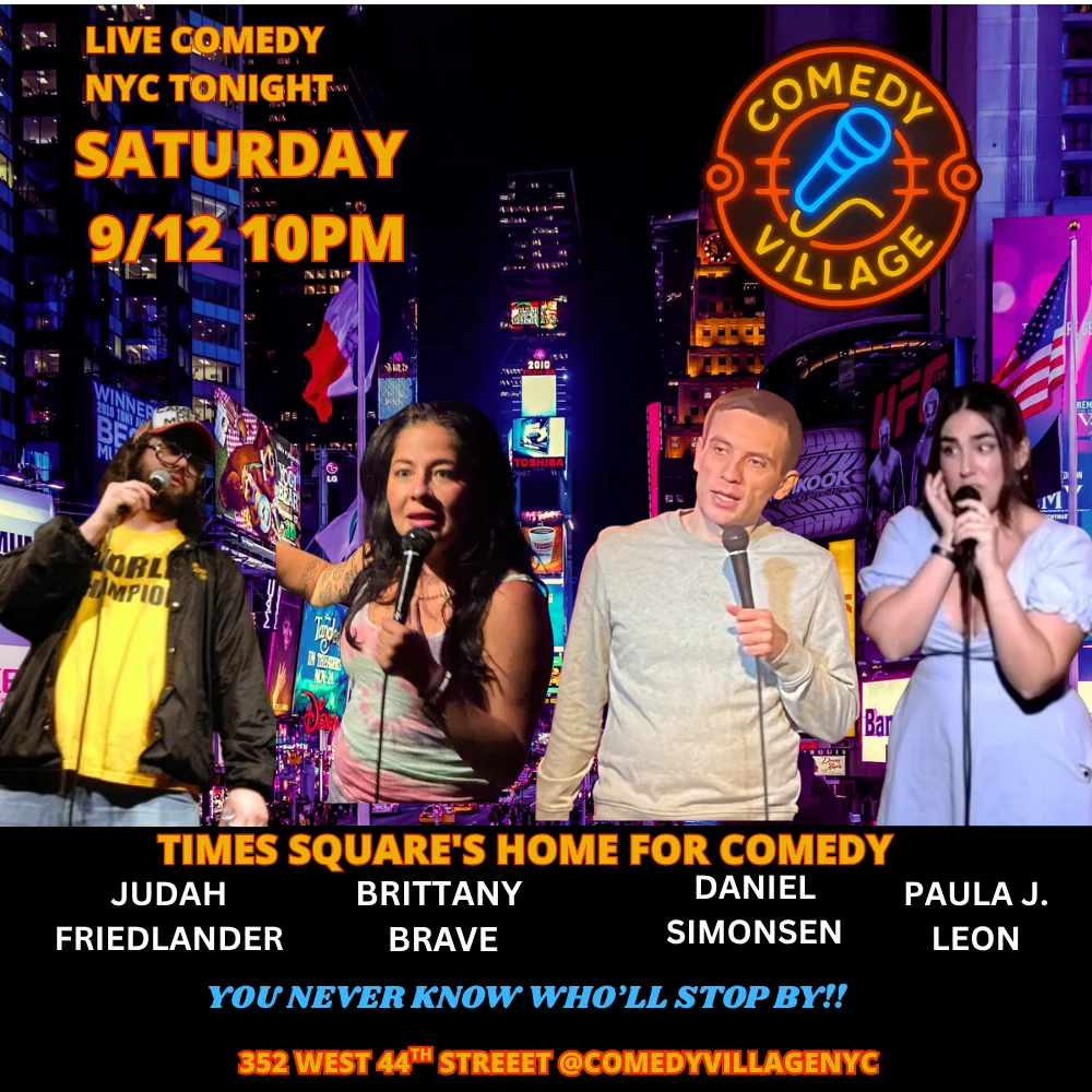 Poster for Times Square Comedy | Saturday, September 12th @10 PM