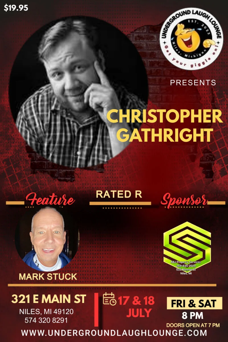 Poster for Christopher Gathright & Mark Stuck Friday 8:00 pm Show