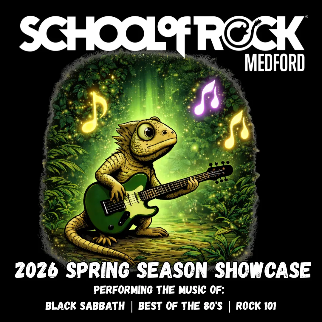 Poster for School of Rock Medford – Spring Showcase