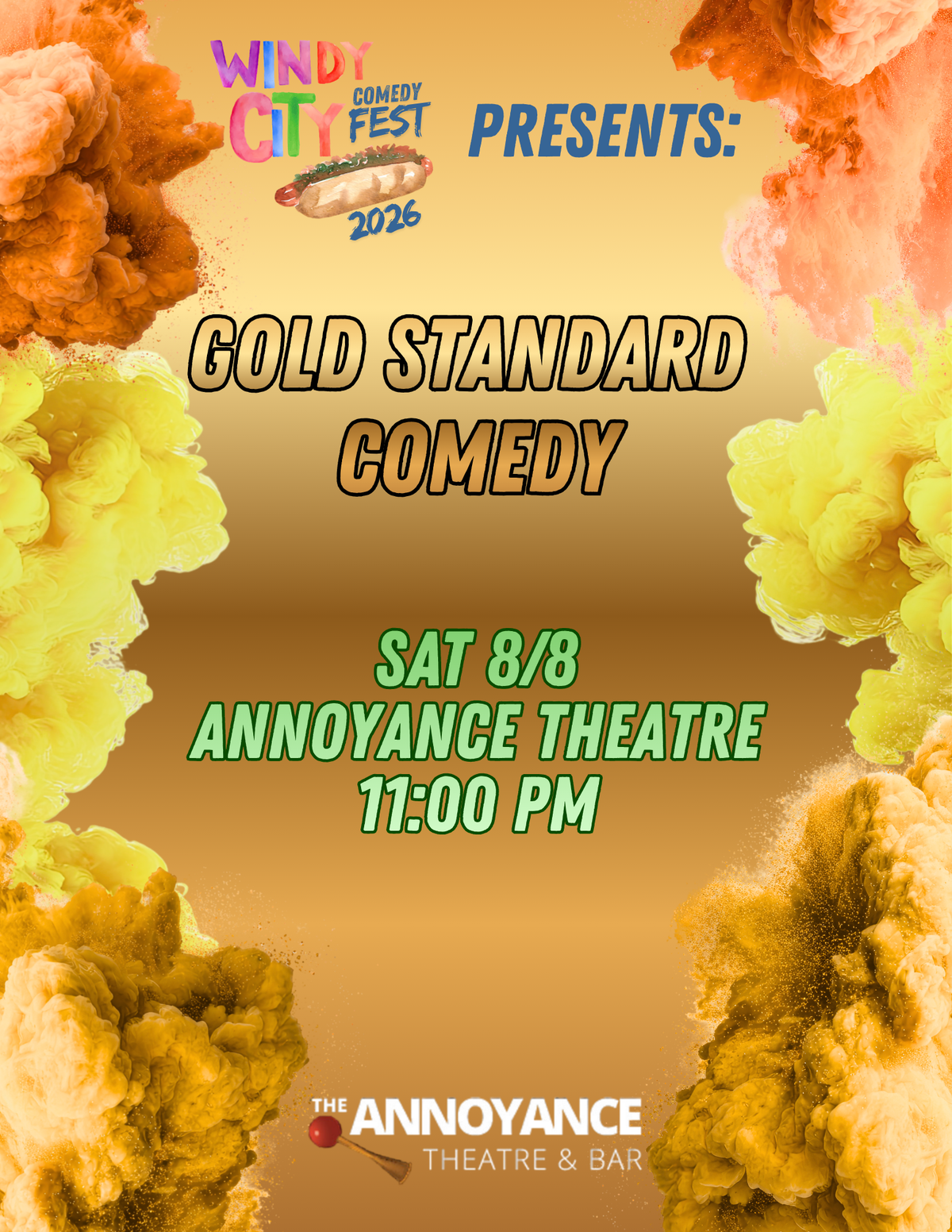 Poster for Windy City Comedy Fest Presents: Gold Standard Comedy