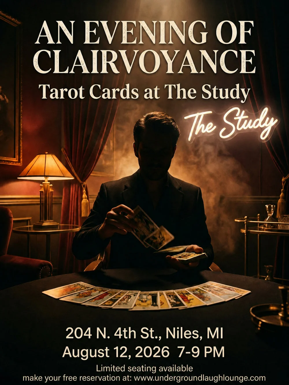 Poster for Tarot Cards at the Study with Clairvoyance