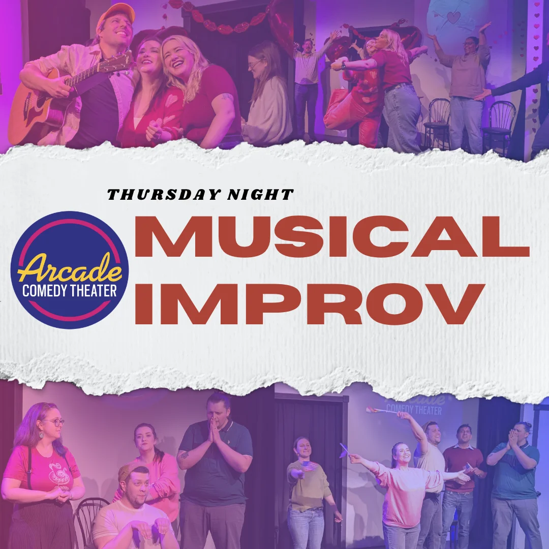 Poster for Musical Comedy at Arcade: String and the Beans