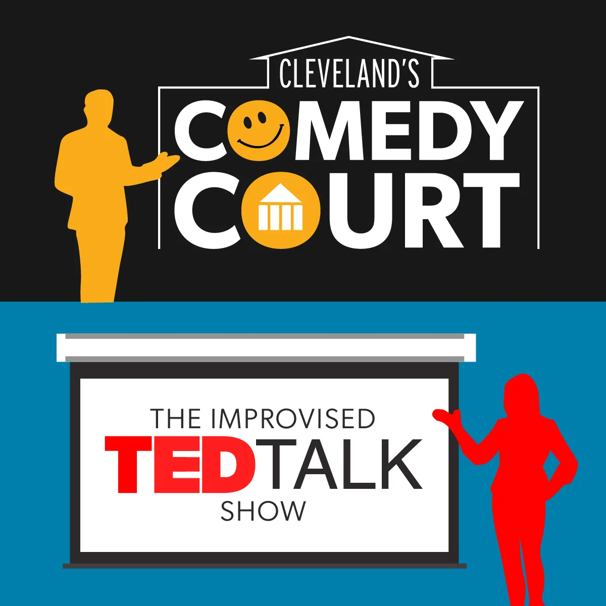 Poster for Comedy Court + The Improvised TED Talk Show