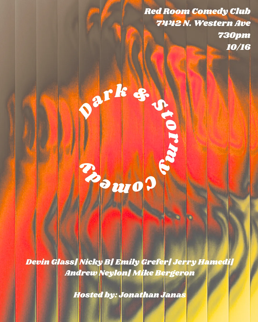 Poster for DARK & STORMY Comedy Show