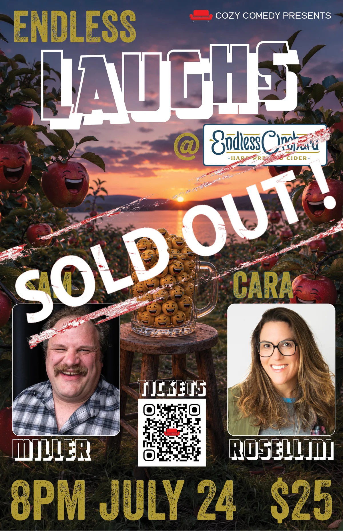 Poster for Endless Laughs with Sam Miller!