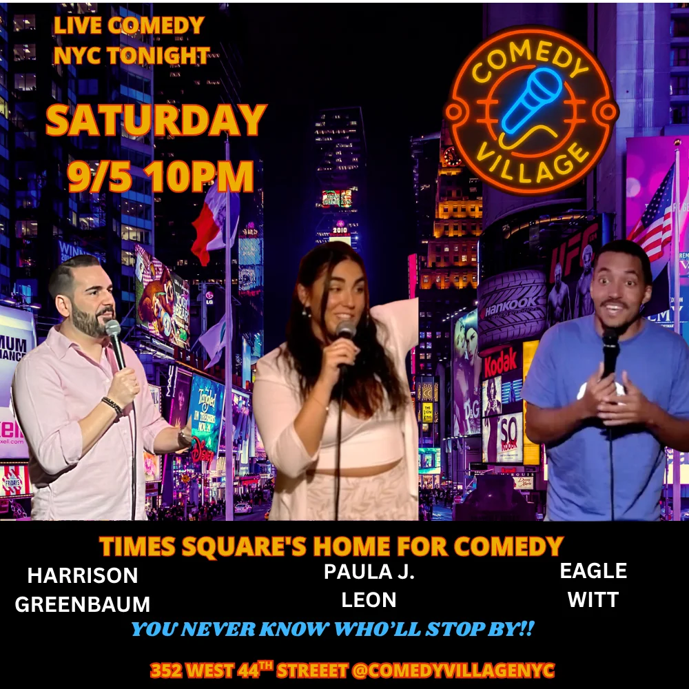 Poster for Times Square Comedy | Saturday, September 5th @10 PM