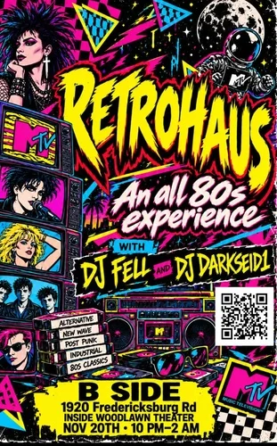 Poster for RetroHaus 80s Night