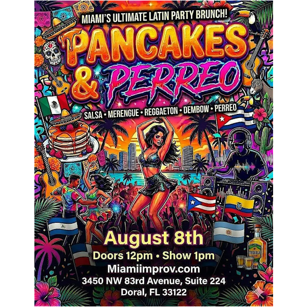 Poster for 🥞 PANCAKES & PERREO: The Ultimate Latino Brunch Bash! 🥂