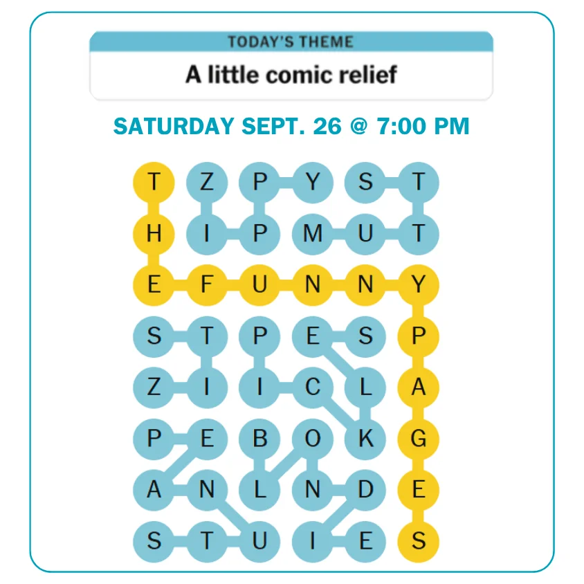 Poster for THE FUNNY PAGES: Improvised Sunday Comics