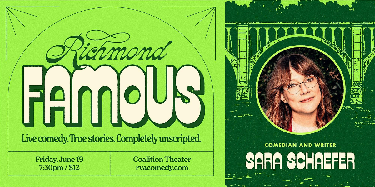Poster for Richmond Famous with Sara Schaefer