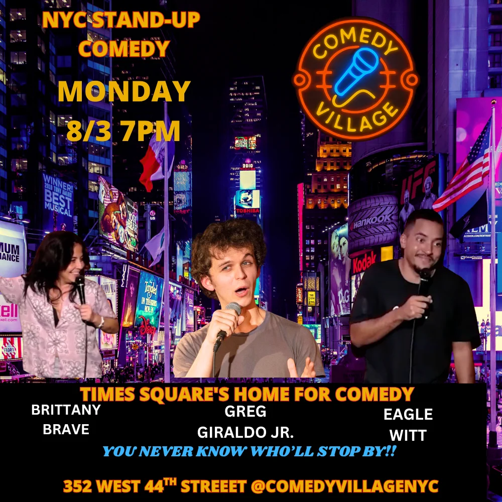 Poster for NYC Stand-Up | Mon, August 3rd @7 PM