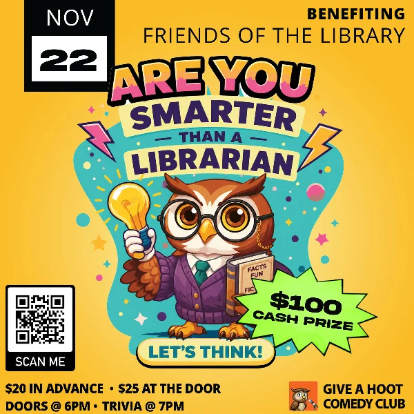 Poster for Trivia Night Benefitting Friends of the Library