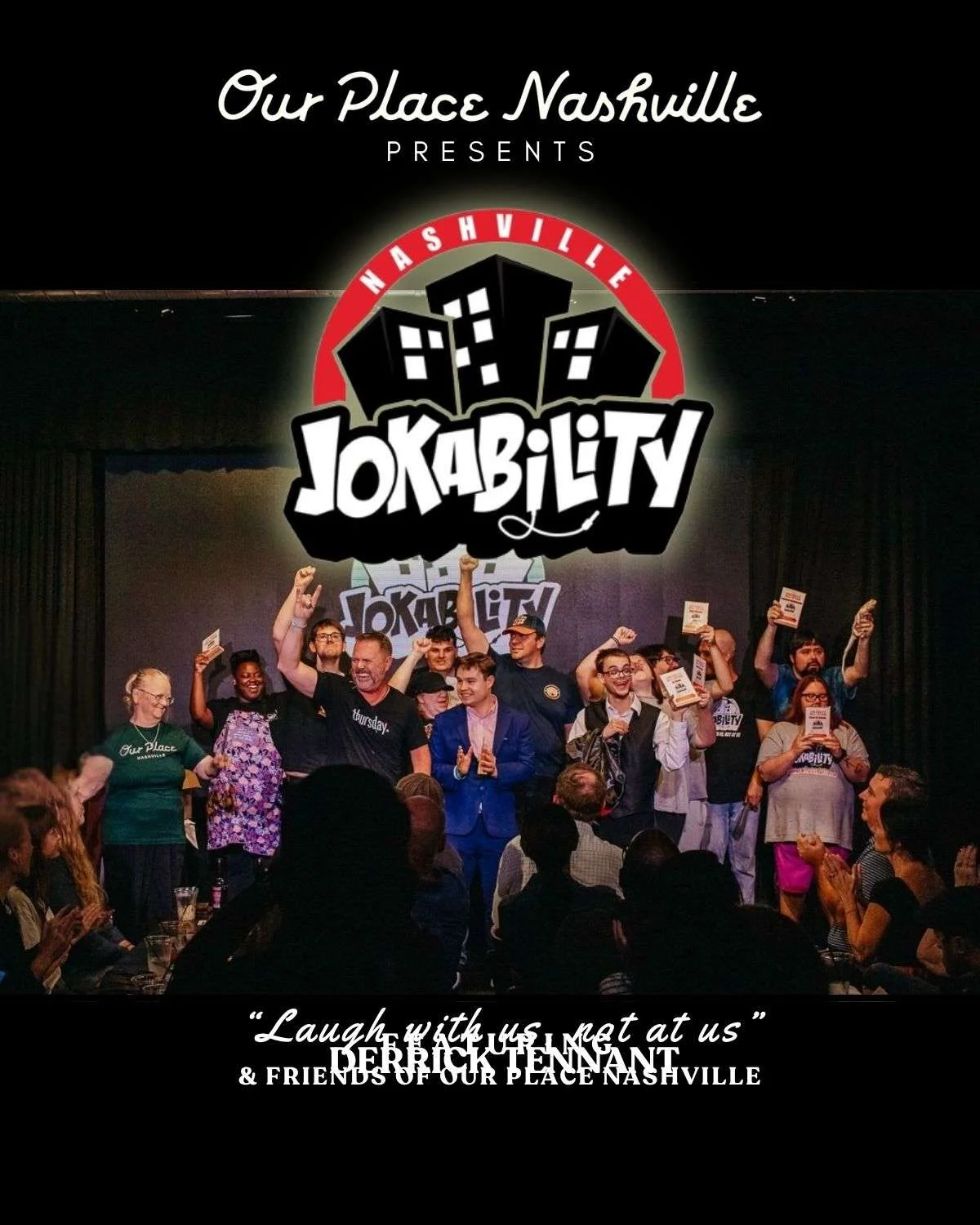 Poster for JOKABILITY! “Laugh with us, not at us”