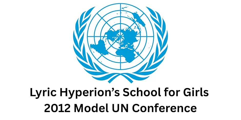 Poster for Lyric Hyperion's "School for Girls" 2012 "Model UN Conference"