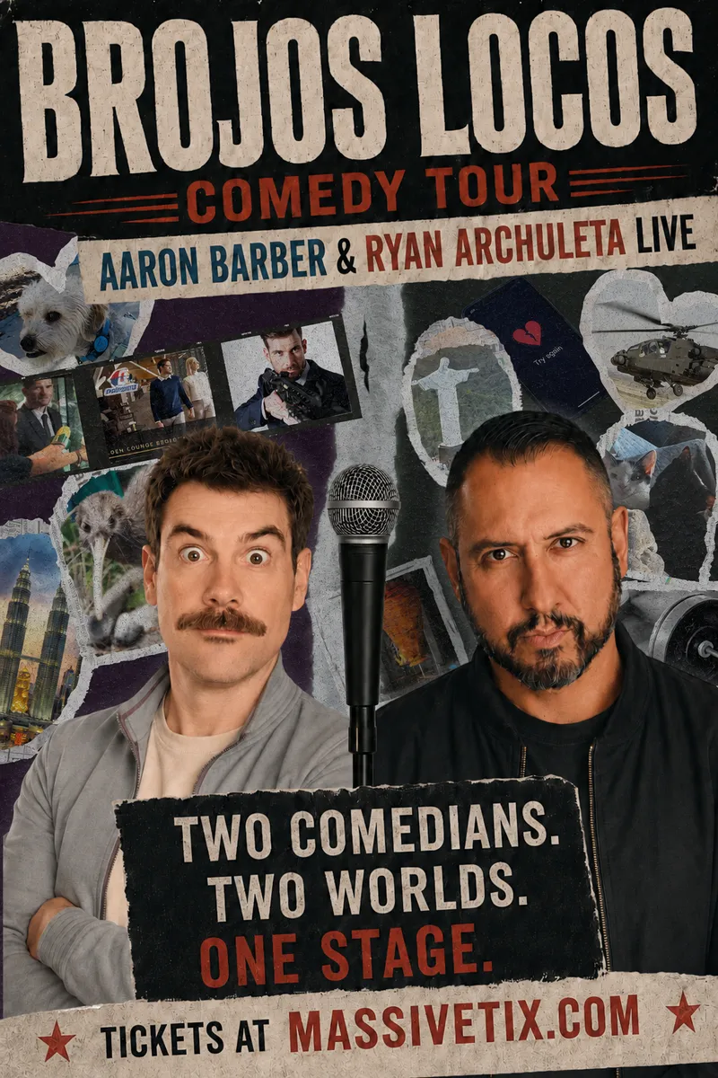 Poster for BROJOS LOCOS: Aaron Barber & Ryan Archuleta: Live in SAN ANTONIO