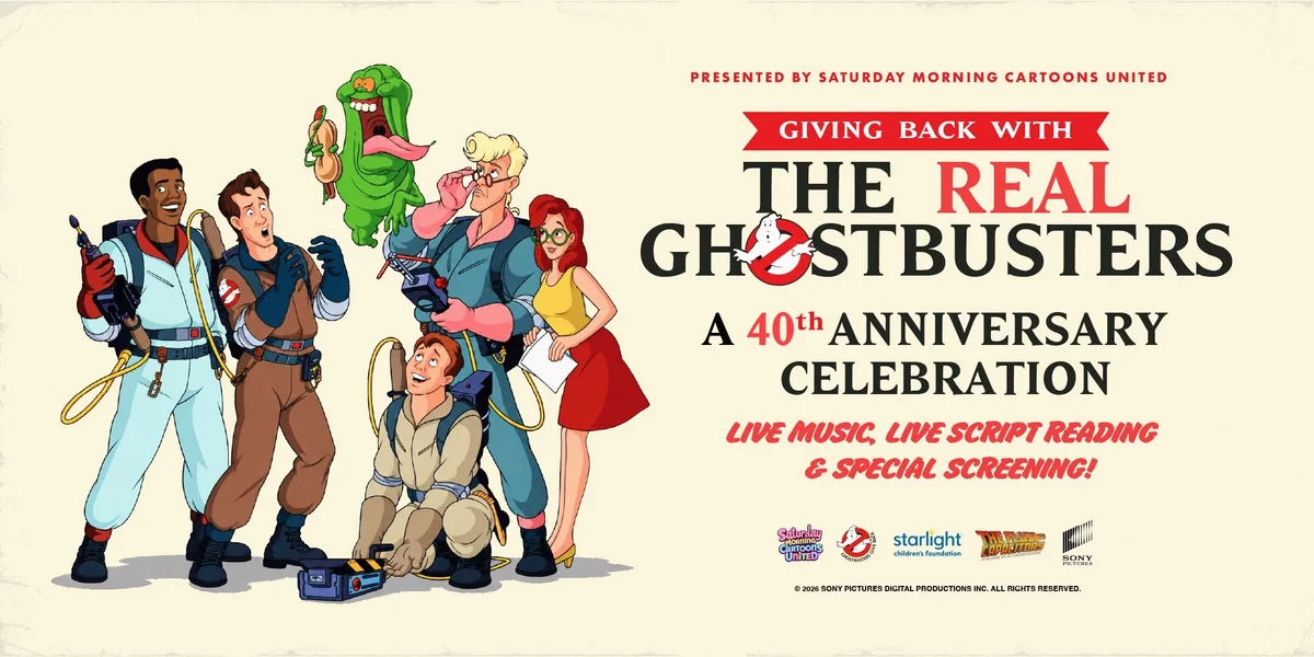 Poster for Giving Back with The Real Ghostbusters: A 40th Anniversary Celebration