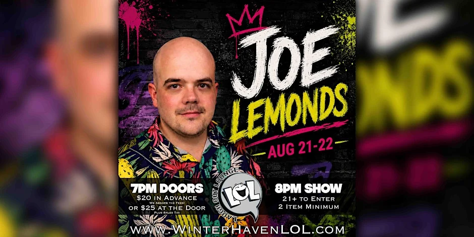 Poster for Joe Lemonds from Roast Battle League!